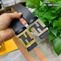 Hot sale       Belt FF Buckle Black Fashion Women Belt for Men Leather Belt