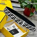 Wholesale newest       Belt FF Embossed White /Black trendy casual belts 11