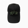 High quality AMIRI 3 Star Trucker Hat Black vintage solid color baseball caps 