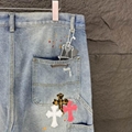 Wholesale newest  Chrome Hearts Jean Pants Printed denim shorts 