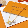 wholesale Louis Vuitton Necklace Gold Letters Pendant Necklace Women Jewllery