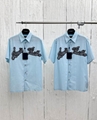 Wholesale               Summer Short Sleeve Button Up Shirt Printing Men Shirt 1
