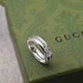 Hot sale Gucci Ring With Interlocking G Enamel Heart Silver/Red  Gucci Jewelry