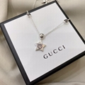 Hot sale Gucci x adidas Gourmette Chain Necklace Silver Gucci Jewelry 