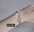 High quality Shiny bracelet women jewelry Flower Charm Bracelets 