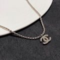 Top Quality Metal CC Paris Button Necklace Gold  fine jewelry necklace