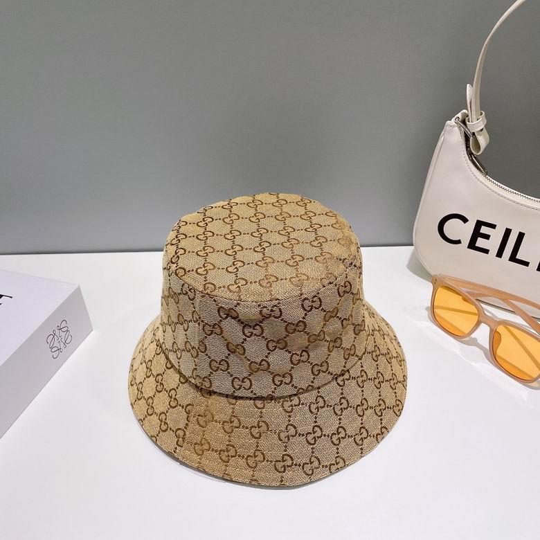       GG         Reversible Bucket Hat Bucket Hat Beige Brown Printed Bucket Hat 7