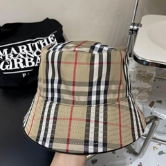 Wholesale newest           Vintage Check Bucket Hat  Archive Beige Summer Bucket