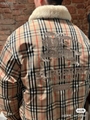 Wholesale Supreme Burberry Shearling Collar Down Puffer Jacket Beige