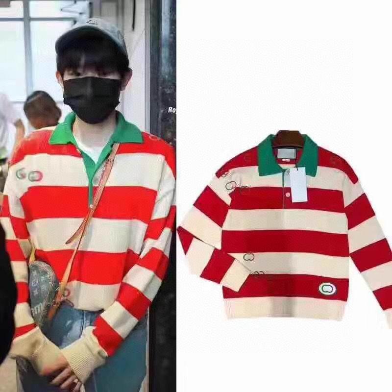  High quality       GG Striped Knit Sweater Pullover Top Sweater winter sweater  6