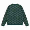 The Newest top Gucci GG All Over Crewneck Sweater Navy wool Jacquard sweater