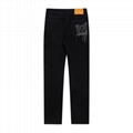 Hot sale               Denim Carpenter Jean Black loose Patchwork Casual Pants 4