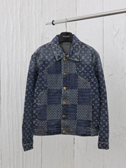                x Nigo Giant Damier Waves MNGM Denim Jacket Indigo fashion Coat