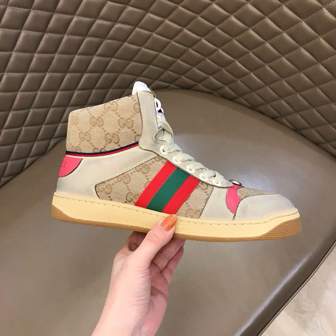 Wholesale       Screener GG High Off-White High top shoes Couple shoes 3