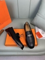 Wholesale newest Hermes Men's Career Leather Shoes Office Pure Dress Shoes