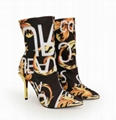 New Arrival Versace women boots High Quality Women Boots heel pointed toe boots 