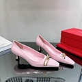 Best quality Ferragamo High Heel Summer Women's Sandals square head high heels 