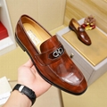 The Newest top Ferragamo Dress Shoes black leather shoes dress shoes for men