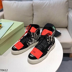 Hot sale OFF-WHITE 3.0 Off Court High-Top Sneakers Pony Zebra casual sport shoes