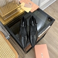 Top Quality Miumiu Single Shoes Flat Pointed Single Shoes Low-heeled shoes 