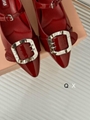 Best quality MiuMiu Single shoes Women's Pointy Shoes Classic Lady Flat Shoes 