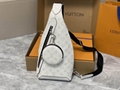 The Newest top Louis Vuitton Duo Sling Bag Black/white Shoulder Bag Men Bag 