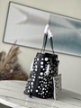 Hot sale Louis Vuitton x Yayoi Kusama Neverfull MM Black/White Shoulder Bag