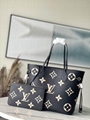 Hot sale Louis Vuitton x Yayoi Kusama Neverfull MM Black/White Shoulder Bag