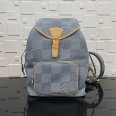 Wholesale               Montsouris Backpack Damier Denim Travel Backpack