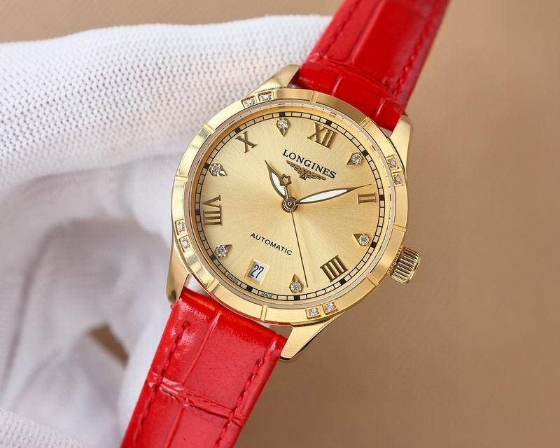 New Longines woman Watch Ladies Fashion Diamond Leather Waterproof Watches  4