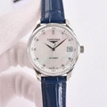 Top Quality Longines woman Watch Automatic Mechanical Watch Leather Waterproof 