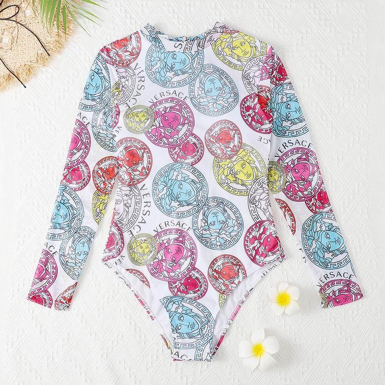 Fashion         one piece bathing suit long sleeve bikini swimwear 3