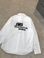 Wholesale newest Balenciaga Shirt casual long sleeve cotton men's shirts