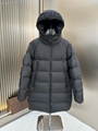 Top Quality Moncler Long Zipper Hooded Windproof Men Women Lightweight Jacket