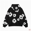 Wholesale newest Denim Tears The Cotton Wreath Sweatshirt  Black Hoodies