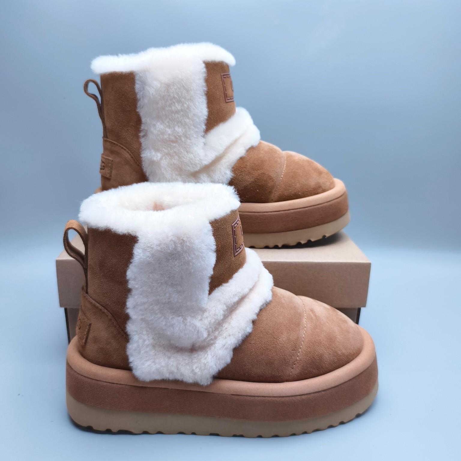 Wholesale newest     women winter Flat Warm boots Furry Snow Boots  3