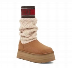 Top Quality     Classic Sweater Letter Boot Chestnut Women's Outdoor Snow Boots 