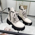 Rick Owens Fashion Canvas Unisex Shoesblack Leather high-top platform sneakers i