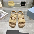       2025 Slippers and Clogs Women Raffia Beige 5