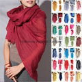 Factory Wholesale Big Size Plain Cotton Viscose Scarf