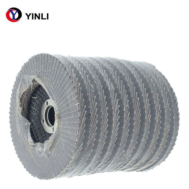 4''*5/8''Abrasive Clacined aluminia flap disc grit 80 for metal