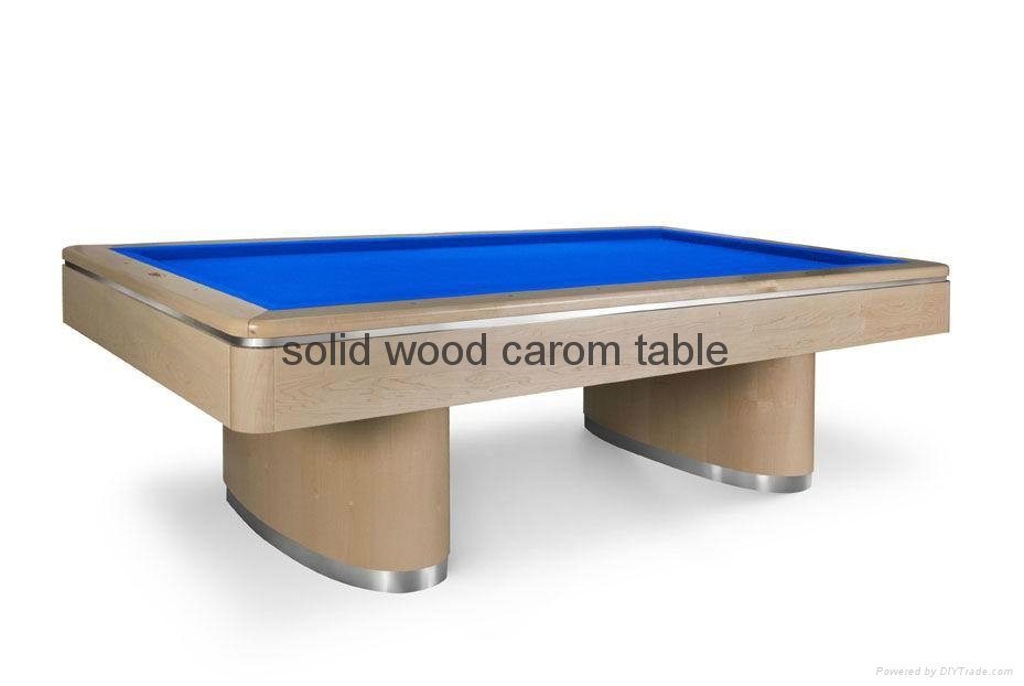 9ft solid wood billiard carom table