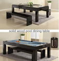 7ft solid wood pool dining table 1