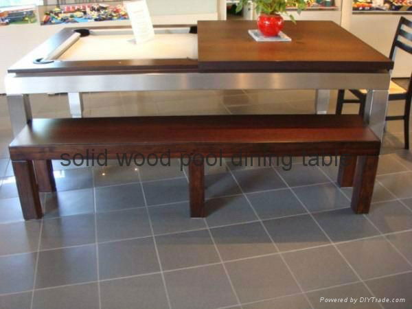 7ft stainless steel pool dining table