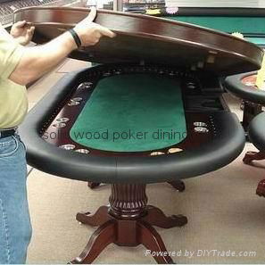 96'' solid wood poker dining table