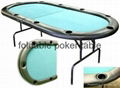 84'' stainless steel casino poker table 1