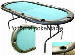 84'' stainless steel casino poker table