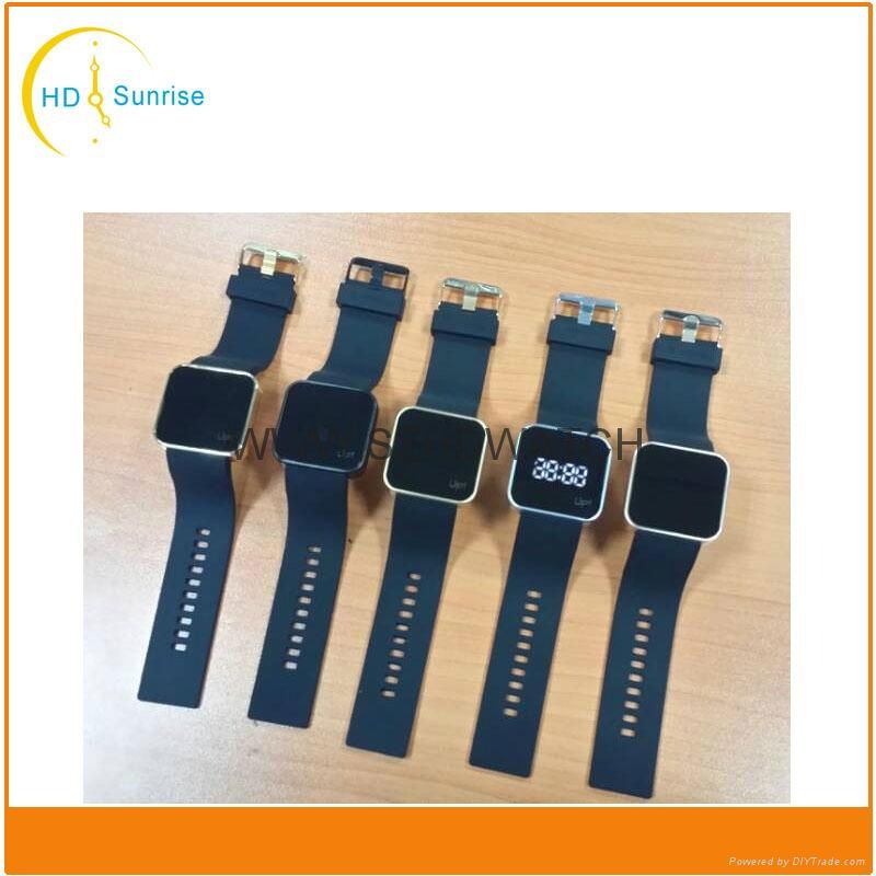 wholesale custom fashion silicone touch led watches 2