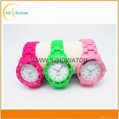 wholesale custom fashion brand plastic ladies watches with your logo