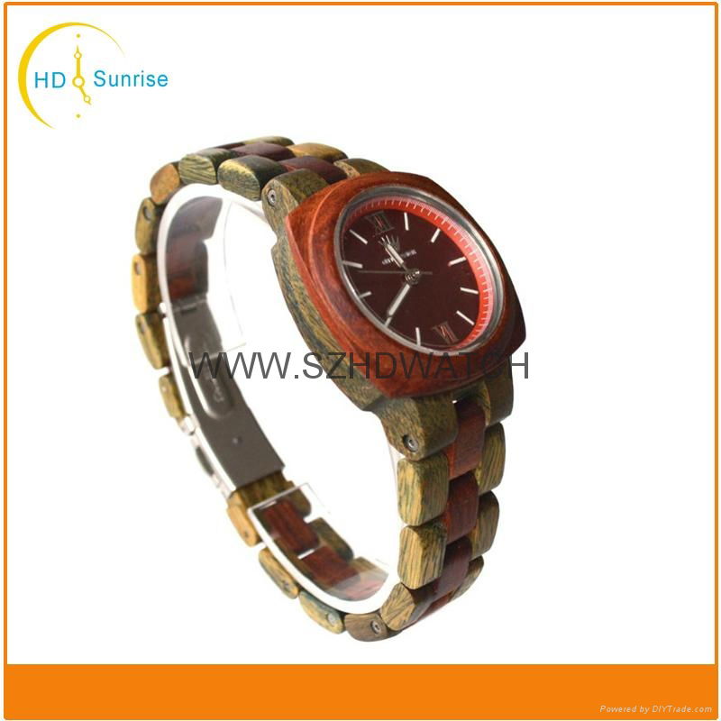 Newest design eco-friendly Bamboo watch handmade wooden wrist watches 3